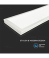 120x30 LED-Panel, 40W - 110lm/W, eingebaut in weißem Rahmen