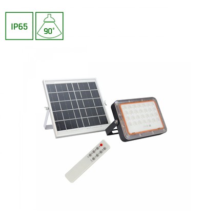 50W Solara 2 Solar Fluter - 3.2V, IP65, kaltweiß, schwarz, Fernbedienung, inkl. Solarpanel