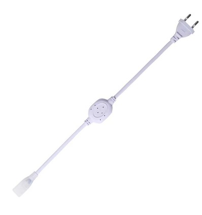 Stecker für D15 CLIP-ON Neon Flex LED - Inkl. Endkappe, IP67, 230V