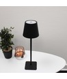 Wiederaufladbare LED-Tischlampe Innen/Außen - Schwarz, Touch-Dimmer, CCT, IP54 für den Außenbereich