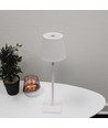 Wiederaufladbare LED-Tischlampe Innen/Außen - Weiß, Touch-dimmbar, CCT, IP54 für den Außenbereich