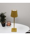 Wiederaufladbare LED-Tischlampe Innen/Außen - Curry / Gold, Touch-Dimmer, CCT, IP54 für den Außenbereich