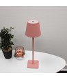 Wiederaufladbare LED-Tischlampe Innen/Außen - Pink, Touch-Dimmer, CCT, IP54 für den Außenbereich