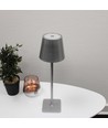 Wiederaufladbare LED-Tischlampe Innen/Außen - Silber, Touch-Dimmbar, CCT, IP54 Außenbereich
