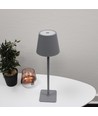 Wiederaufladbare LED-Tischlampe für Innen/Außen - Grau, Touch-dimmbar, CCT, IP54 für den Außenbereich