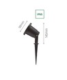 FLORI GU10 - Aluminium, winkelverstellbar, IP65, 98x145mm, schwarz, Erdspieß, ohne Leuchtmittel