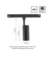 System Shift 6W Spot S Schienenspot für 48V - 24 Grad, RA90, schwarz, 5 Jahre Garantie