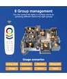 Gledopto RGB+CCT Touch-Fernbedienung - 8 Zonen, Batterie