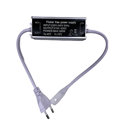 Flimmerfreier Stecker für 230V CLIP-ON 8x16 Neonflex - Inkl. Endkappe, flimmerfrei, 230V