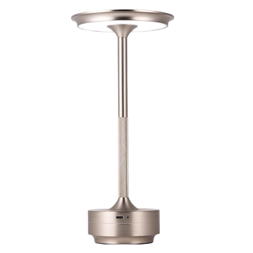 Wiederaufladbare LED-Tischlampe - Silber, Touch-dimmbar, CCT, IP20