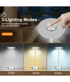 Wiederaufladbare LED-Tischlampe - Silber, Touch-dimmbar, CCT, IP20