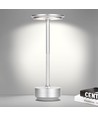 Wiederaufladbare LED-Tischlampe - Silber, Touch-dimmbar, CCT, IP20