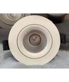 6W Ø9cm Einbaustrahler dimmbar RA90 - 12-24V, Lochausschnitt: Ø7,5 cm, Maße: Ø9 cm, weißer Rand