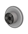 9W Wandleuchte - IP44 Außenbereich, Ø12cm, 3 Lichtfarben, Grau, CCT