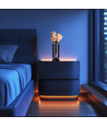 Outlet: Blumenvase mit LED-Licht Innen/Außen - Schwarz, dimmbar, IP54 für den Außenbereich