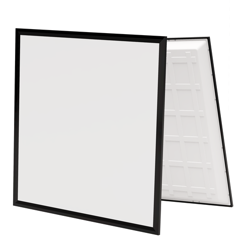 60x60 hintergrundbeleuchtetes CCT LED-Panel, 36W - 140lm/W, schwarzer Rahmen