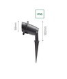 FLORI GU10 - Aluminium, winkelverstellbar, IP65, 98x180mm, schwarzer Erdspieß, ohne Leuchtmittel