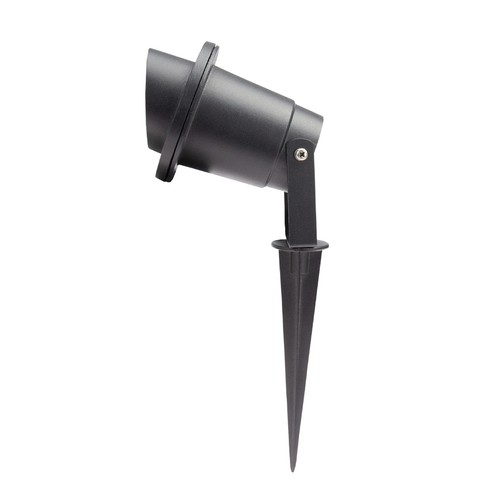 FLORI GU10 - Aluminium, winkelverstellbar, IP65, 98x180mm, schwarzer Erdspieß, ohne Leuchtmittel