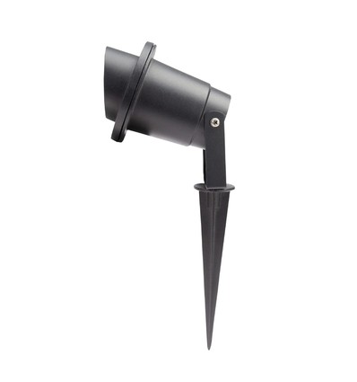 FLORI GU10 - Aluminium, winkelverstellbar, IP65, 98x180mm, schwarzer Erdspieß, ohne Leuchtmittel