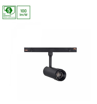 5W SHIFT SPOT ZOOM S für 48V Schienensystem - 3000K, RA90, 20-60° Abstrahlwinkel, Ø3,5 x 8 cm