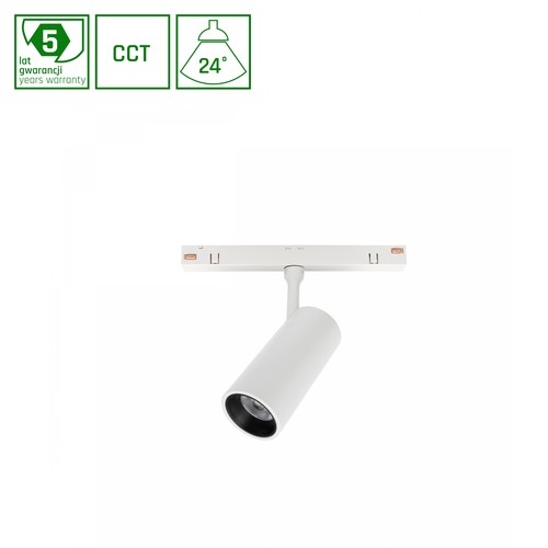6W SMART 48V Schienenspot für Shift System - CCT, 24 Grad, RA90, 5 Jahre Garantie