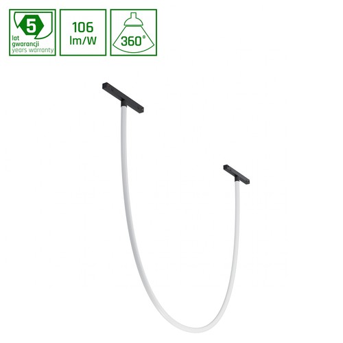 150cm 24W SHIFT Neon L magnetische Lichtschiene, 48V - 3000K, RA>90, 106lm/W, Ø22mm