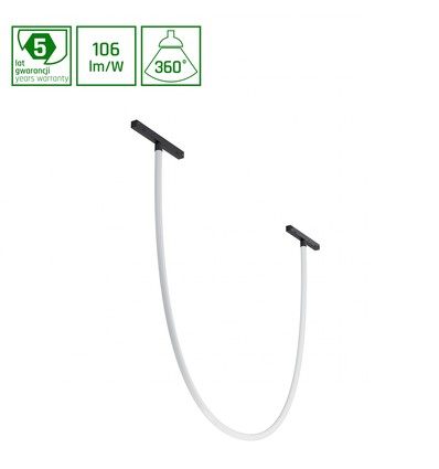 150cm 24W SHIFT Neon L magnetische Lichtschiene, 48V - 3000K, RA>90, 106lm/W, Ø22mm