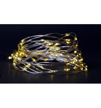 4 m warmweiß LED-Lichterkette für Weihnachten - 80 LEDs, Innenbereich, batteriebetrieben
