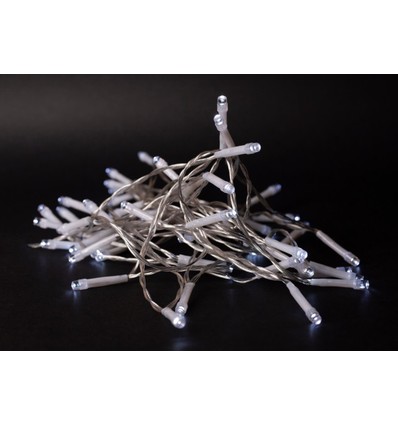 7 m kaltweiß LED-Lichterkette für Weihnachten - 96 LEDs, IP44 für den Außenbereich, Timer, batteriebetrieben