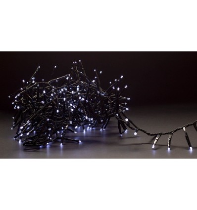 8 m kaltweiß Cluster LED-Lichterkette - 400 LEDs, Memory-Funktion, IP44 für den Außenbereich, 230V