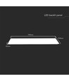 120x30 hintergrundbeleuchtetes LED-Panel, 40W - 120lm/W, weißer Rahmen