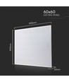 V-Tac 60x60 hinterleuchtetes LED-Panel - 36W, weißer Rahmen