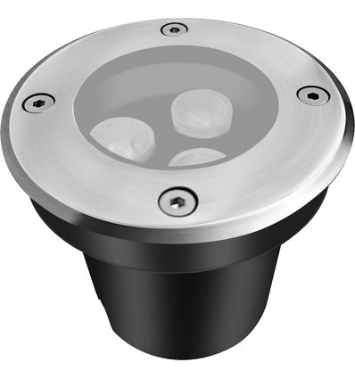 LEDlife Einbau-Spot - 3W, rund, Edelstahl, 24V AC/DC