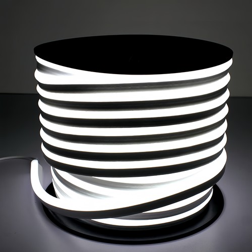 Neutralweiß 8x16 CLIP-ON Neon Flex LED - 9W pro Meter, IP67, 230V