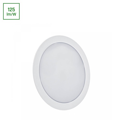 12W Ø17cm 2-in-1 LED Einbaupanel - 125lm/W, 4000K, Loch: Ø14,5 cm, Maße: Ø17 cm, Aufbau/Einbau