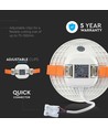12W Ø12cm LED Einbaupanel - Samsung LED-Chip, Ausschnitt: Ø7,5 cm, Maße: Ø12 cm