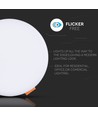12W Ø12cm LED Einbaupanel - Samsung LED-Chip, Ausschnitt: Ø7,5 cm, Maße: Ø12 cm