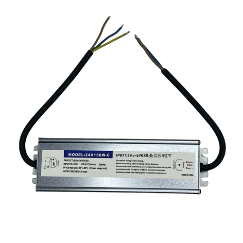 150W / 24V DC Netzteil - 6.25A, IP67 wasserdicht