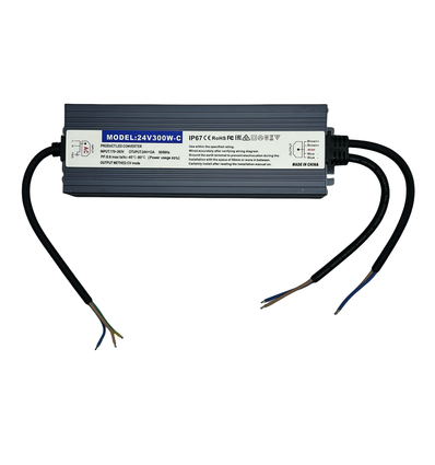 300W / 24V DC Netzteil - 12,5A, IP67, Flicker free