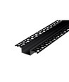 Aluprofil 50x20 zum Einlassen - 1 Meter, schwarz, inkl. schwarzer Abdeckung