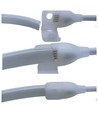 5m 9W/m RGB CLIP-ON LED-Streifen - 230V, IP67 wasserdicht, weiße Abdeckung, 60 LED