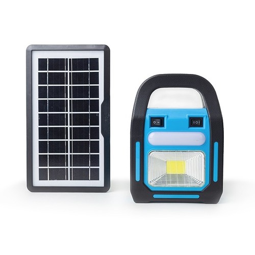Notlicht mit Batterie und Solarpanel - Inkl. 3 LED-Lampen, Projektor, großes Solarpanel, Powerbank
