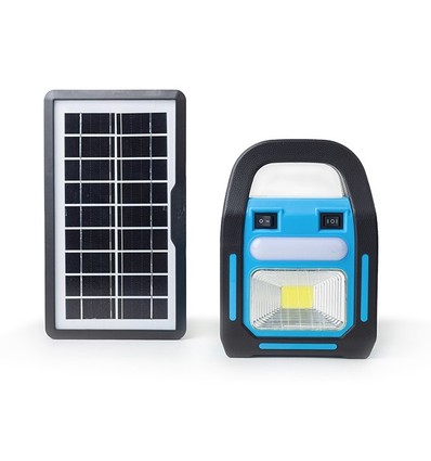 Notlicht mit Batterie und Solarpanel - Inkl. 3 LED-Lampen, Projektor, großes Solarpanel, Powerbank