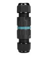 Schwarze runde Abzweigdose - IP68 wasserdicht, Schwarz, 5-adrig, zur Kabelverbindung, DALI/1-10V Dimm