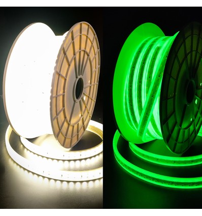 15m Selbstleuchtendes Arbeitslicht 230V LED-Streifen - IP67, 180 LED/m, 11W/m, 1000 lm/m, 4000K