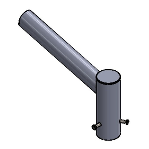 Halterung für Straßenlampe - Ø48mm / Ø70mm, grau pulverbeschichtet