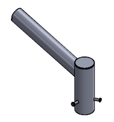 Haltebügel für Straßenlampe - Ø60mm / Ø70mm, grau pulverbeschichtet