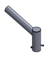 Haltebügel für Straßenlampe - Ø60mm / Ø70mm, grau pulverbeschichtet