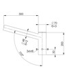 Halterung für Straßenlampe - Ø48mm / Ø70mm, grau pulverbeschichtet