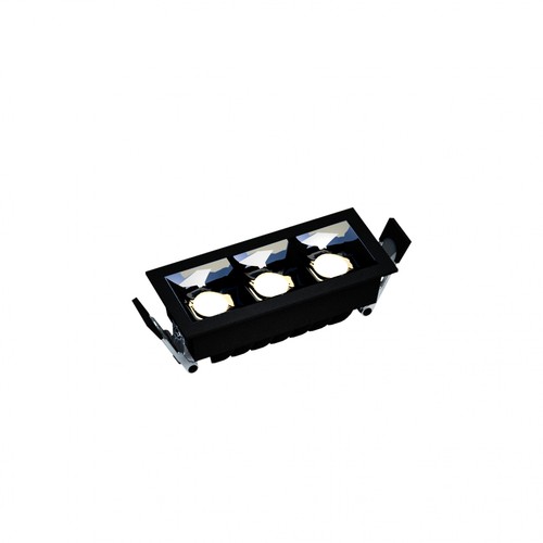 GRID Modell M - Einbau-Grid 8W - 47x45x106 mm, 45° Schwarz (ohne Lichtquelle)